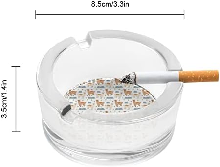 Vicces Láma Cigaretta Üveg Hamutartó Kerek Dohányzás Jogosultja Ash Tálcát Home Hotel Asztali Dekoráció