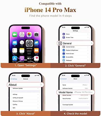 GVIEWIN Kompatibilis az iPhone 14 Pro Max Esetben,[10FT Katonai Csepp Védelem] Márvány Ütésálló Védő Vékony, Fényes, Elegáns