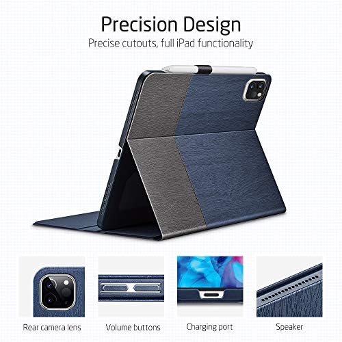ESR Városi Prémium Folio tok iPad Pro 12.9 2020 & 2018 [Támogatja a Ceruza 2 Vezeték nélküli Töltés] Borító Design, Multi-Angle