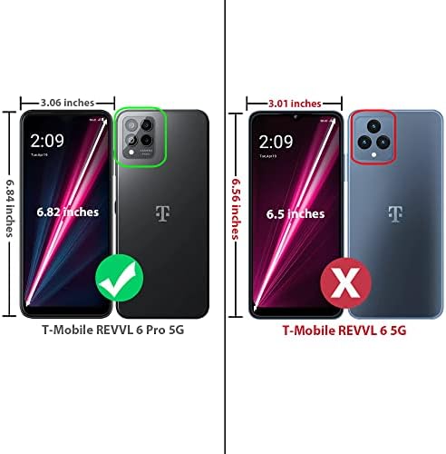 TJS Kompatibilis a T-Mobile Revvl 6 Pro 5G Esetében, Edzett Üveg kijelző Védő fólia, kétrétegű Ütésálló Masszív Hibrid Nehéz