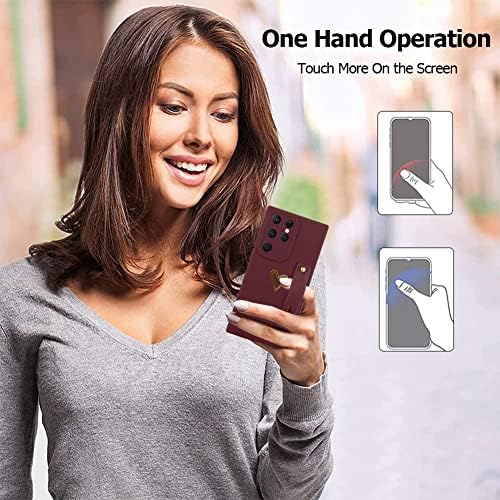 Fiyart Célja a Samsung Galaxy S23 Ultra Esetben a Telefon Tartót Aranyos Szerelmes Szívek Védő Kamera Védelem Fedél csuklópánt