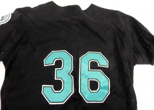 1999-02 Florida Marlins 36 Játékban Használt Fekete Mez Név Lemez Eltávolítása 44 DP42582 - Játék Használt MLB Mezek