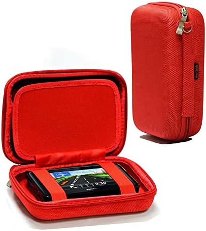 Navitech Piros Nehéz GPS hordtáska Kompatibilis: Tomtom Start 52 Lite Autó Gps 5