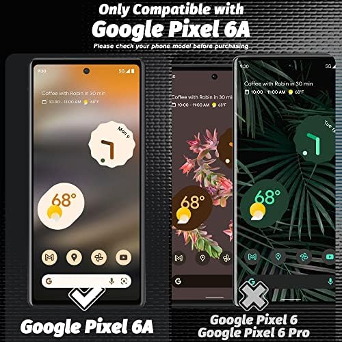 Orzero Telefon Esetében Kompatibilis a Google Pixel 6a 5G, 2 Csomag Edzett Üveg kijelző Védő fólia, Puha TPU Keret Sokk-Rezisztens