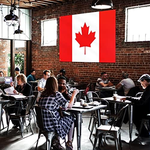 BANNER BUZZ LÁTHATÓVÁ Kanadai Zászló Kötött Szövet 90 GSM - Könnyű, Világos & Élénk Színek, Sárgaréz Fiatalok Felhasználásra