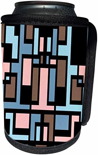 3dRose Fekete Geometriai Art Deco Stílusú Vázlat, Rózsaszín, Kék, Barna - Lehet Hűvösebb Üveg Wrap (cc-360947-1)