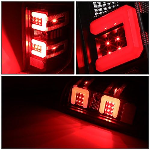 3D-s LED-es hátsó Lámpák Fék Lámpa Kompatibilis Chevy Silverado 1500 2500HD 3500HD 14-19, Vezető, Utas, Oldal, Fekete Ház,
