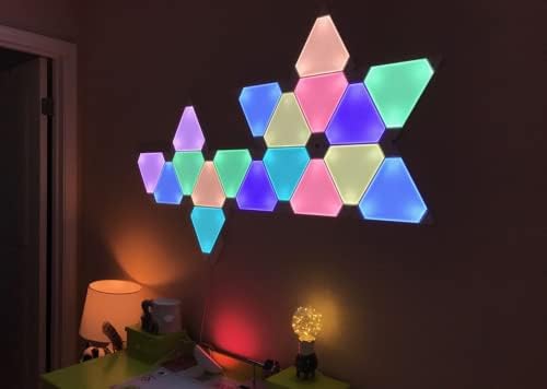 LIFORVE Háromszög Fény Panelek wi-fi Szál Okos RGBW Háromszög Fali Lámpák, 16M+ Színes LED Szabályozható Játék Otthon Dekor,