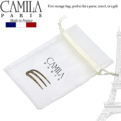 Camila Párizs CP3168 francia Csavar Stick Klip Csapok, Fekete Csipke, Hullámos Haj Pin 3-Prong Haj Villát, a Lányok Spirál