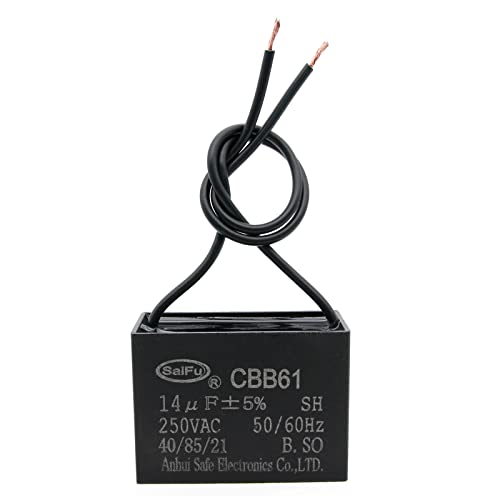 AKZYTUE CBB61 Kondenzátor 14uf 250V AC Ventilátor 2-Vezetékes 50/60Hz a Kezdő Elektromos Ventilátor Szivattyú Motor Generátor,