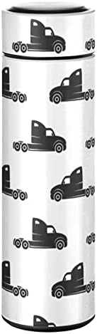 CaTaKu Fekete Kocsi Aranyos Víz, Üveg, Hőszigetelt 16 oz Rozsdamentes Acél Flaska Termosz Kávét Vizet Inni, Újrafelhasználható