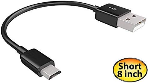 Rövid MicroUSB Kábel Kompatibilis Az Alcatel ONE Touch 997A Nagy Sebességű Töltés. (1Black,20cm,8in)