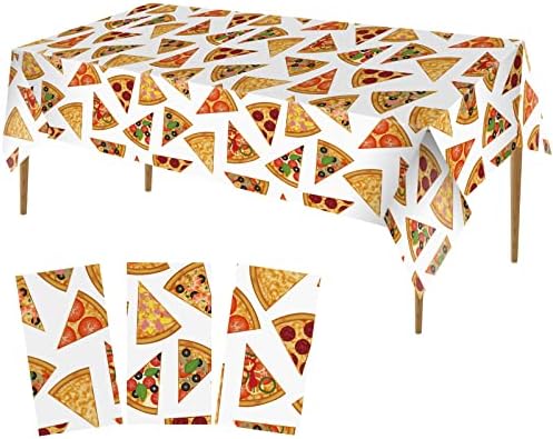 Lebeili 3Pcs Pizza Party Terítő, Pizza Party Szülinapi Táblázat Fedezni Pizza Téma, Parti Kellékek Dekoráció