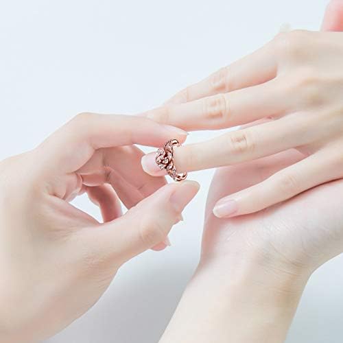 2023 Új Tartozékok Gyűrű, Ajándék, Ékszer Ki Eljegyzési Nők Esküvői Emlékére Gyűrűk Szív Gyűrű Készlet (Rose Gold, 6)