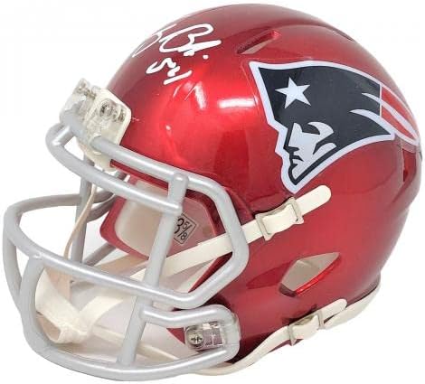 Tedy Bruschi New England Patriots Aláírt Riddell Flash Mini Sisak Pats Öregdiák - Dedikált NFL Mini Sisak