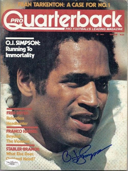 O. J. Simpson Aláírt Buffalo Bills Dec 1976 Pro Irányító Magazin SZÖVETSÉG 15554 - Dedikált NFL Magazinok
