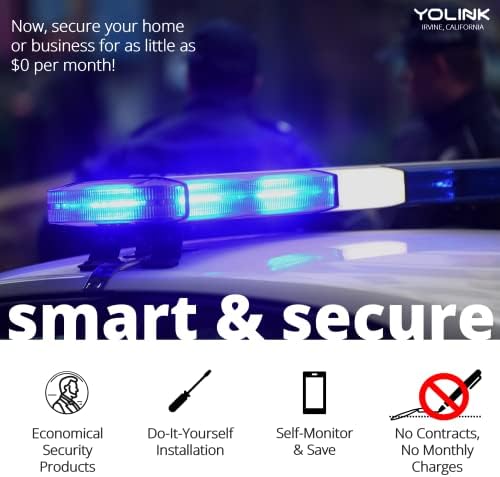 YOLINK SirenFob 4-Gombot a Smart Security Fob - Pánik Gomb Sziréna Vezérlő & Többet, LoRa Extrém Hosszú (akár 1/4 Mérföld