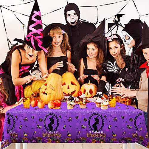 Halloween Dekoráció, Terítő - 3 DB Baba készül Baba Zuhany Dekorációk, Eldobható Műanyag Asztal Takaró Fiúk Lányok Halloween