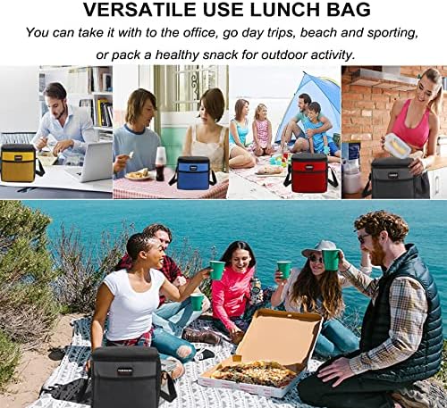 YUMINGUHC 6 Doboz Ebéd Bag Nők, Férfiak, Szigetelt Ebédet Kis Hűtőtáska, a Felnőtt Újrafelhasználható Termikus Ebéd Táska