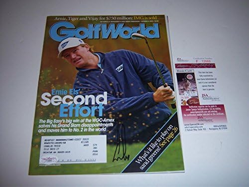 Ernie Els Golf Pro Szövetség/coa Aláírt Golf Magazin - Dedikált Golf Magazin