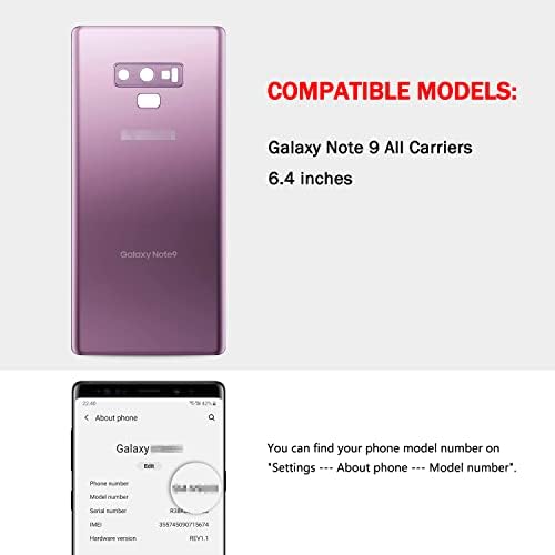 UooFide Kompatibilis a Samsung Galaxy Note 9 Hátsó Üveg Fedél Csere 6.4-Hüvelyk SM-N960 Minden Fuvarozó a Telepítési Útmutató