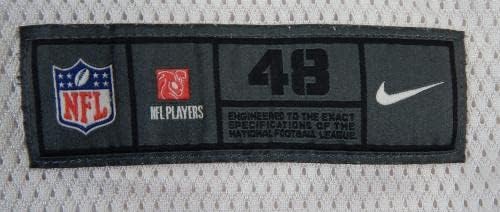 2017 Cleveland Browns David Njoku 85 Játék Használt Fehér Gyakorlat Jersey 48 349 - Aláíratlan NFL Játék Használt Mezek