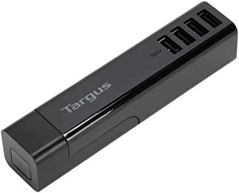 Targus USB-4-Way Nemzetközi Gyors Töltő Laptopok, Telefonok, Tablet, vagy Más Mobil Eszközök, magában Foglalja a 4 Világon