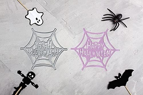 Halloween Levelet Pókháló Keret Fém Vágó Meghal, Halloween Meghalni Darabok Stencil Dombornyomás Sablon Kártya Készítés Scrapbooking
