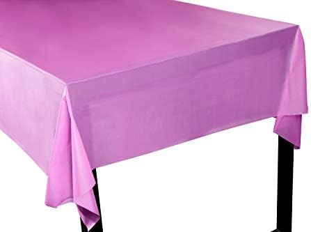 Fukszia Rózsaszín Műanyag Terítő - 6-Pack 54 x 108-Es, Téglalap alakú, Eldobható asztalterítő, Tökéletes Svédasztalos Lakoma