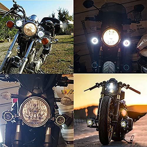 YnGia Motorkerékpár Első Fényszórók Led-es Kiegészítő Lámpa 12V 24V-os, 2DB Motor Foglights Nappali menetjelző Lámpák U7