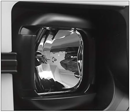 ZMAUTOPARTS LED Cső Vetítő Fényszórók Fekete w/6.25 Fehér DRL Kompatibilis 2017-2019 Ford F-250-F-350 Super Vám