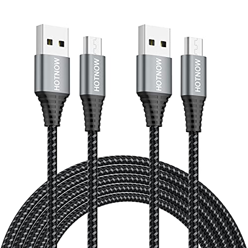 HOTNOW Micro USB Kábel 3ft 2-Pack, Android Töltő Kábel Adatok fordította: Gyors Töltés Fonott Nylon Kábel Samsung Galaxy