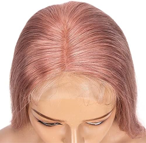XZGDEN Rózsaszín Parókát Brazil Egyenesen Emberi Haj Paróka Átlátszó Csipke Színes Paróka Emberi hajból Parókák 4x4-es Bezárása