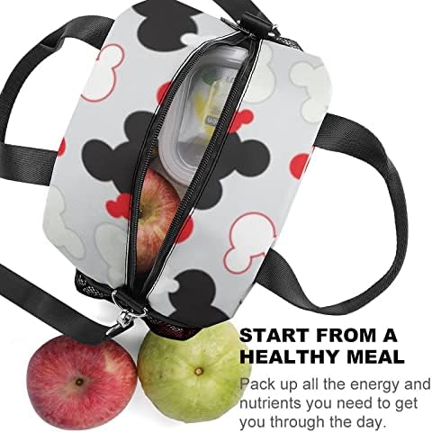 VVD Aranyos ebéd bag Nagy kapacitású ebédet Szigetelt, tartós újrafelhasználható Ebéd táska állítható vállpánttal, a nők,