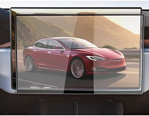 R RUIYA 2021 2022 Tesla Model S/Modell X (Kockás & Long Range) GPS Navigációs Képernyő Védő 9H Edzett Üveg HD Világos Anti-Vakító