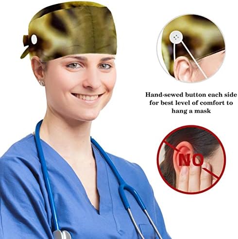 Orvosi Caps Állítható Dolgozó Kap Gombokkal, Íj Haj Hajgumi Baglyok