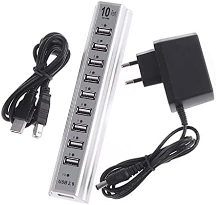 ZLXDP Műanyag Splitter Elosztó Mobiltelefon Töltő Kábel Adapter Charger10 Port Billentyűzet, U-Lemez Egér USB 2.0 (Szín :