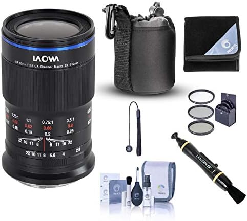 Vénusz Laowa 65mm f/2.8 2X Ultra APO Macro Objektív a Canon EF-M, Csomag ProOptic 52 mm-es Szűrő Készlet, Tisztító-Készlet,