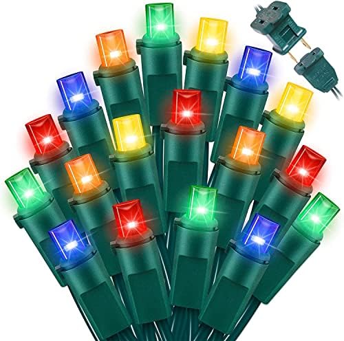 LAMPHOME Többszínű Széles Látószög LED Karácsonyi Fények, 64.8 Ft 300 Gróf, Csomag, 3 Szál 21.9 Ft 100 Fények UL Minősített