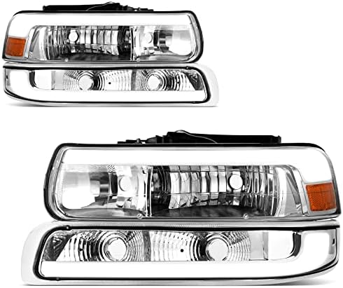 AUTOSAVER88 DRL LED Fényszóró Lökhárító, Lámpák Kompatibilis 1999 2000 2001 2002 Chevy Silverado 2000-2006-Os Chevrolet Tahoe