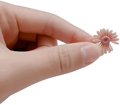 Anrher 100-as Mini Virág Kalapok Dekoráció Vegyes Flatback Gyanta készlet DIY babaház Telefon Esetében