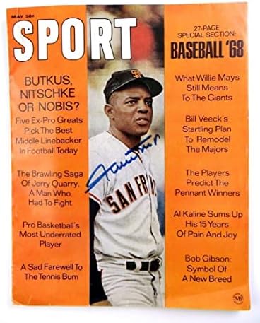 Willie Mays Aláírt Dedikált Magazin SPORT Lehet, 1968 Óriások SZÖVETSÉG AB27700 - Dedikált MLB Magazinok