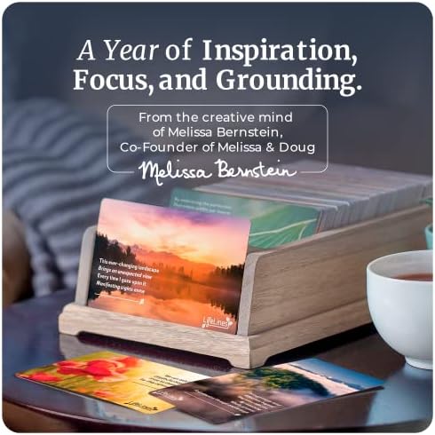 Életvonalak Állításokat Kártyák - 365 Napi Éberség Kártyák - Költészet & Természet Fotózás + Tálca - Inspiráló Női Ajándékot