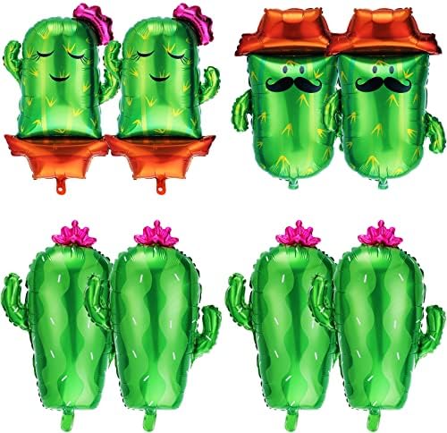 8 Db Kaktusz Fólia Lufi Nagy Kaktusz Lufit Óriás Ballonok, Mexikói Téma Fél Fiesta Party Taco Szólnál egy Parti Dekoráció