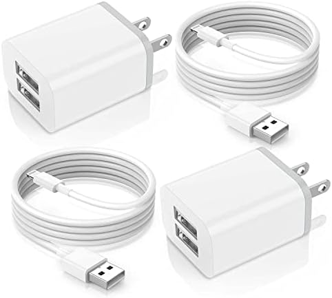 2Pack Apple MPI Tanúsított, iPhone Töltő, iPhone Töltő Blokk Fal Plug Kocka 3ft Lightning Kábel-Gyors Töltés Kábel Apple