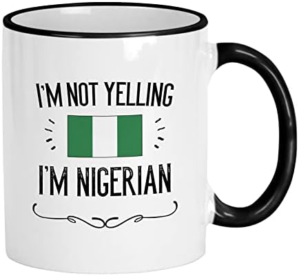 Casitika Vicces Nigéria Zászló Bögre. Nem Kiabálok én Nigériai Kávét. Ajándék Ötlet, Büszke Férfiak, mind a Nők Mely az Ország