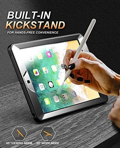 Könnyű tok iPad 9,7 hüvelykes (2017/2018),Masszív Katonai Ütésálló tok-360° Forgatható Állvány TPU hátlap Tabletta burkolata