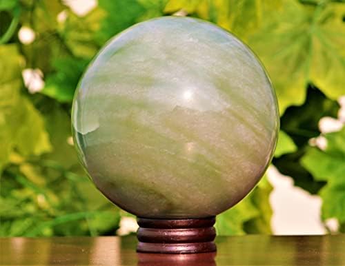 Polírozott Természetes Zöld Aventurine Kristály Kvarc Csakrák Gyógyító Metafizikai Kő Gömb Nagy (160mm/11.1 kg) Meditáció