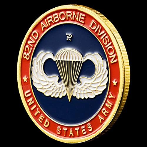 USA 82 Airborne Division Kihívás Érme Egyesült Államok Hadserege ajándék Ajándékok Aranyozott Emlékérme Dekoráció