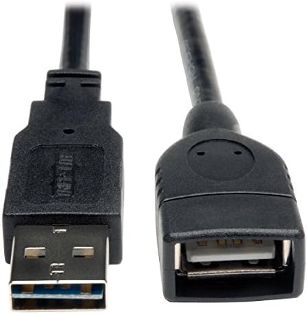 Tripp Lite Egyetemes Reverzibilis Sebességű USB 2.0 Hosszabbító Kábel (Reverzibilis, hogy Egy M/F), 6 ft.(UR024-006),Fekete